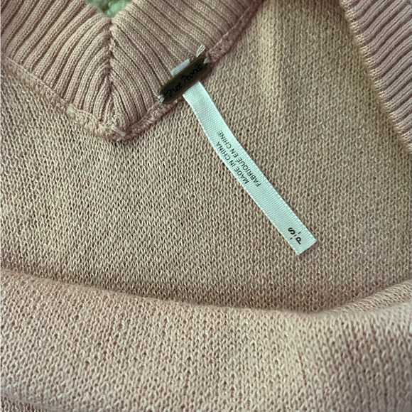 NWT Free People Begin Again Midi Sweater Dress in Peach/Pink/Mink Combo - Small - Picture 11 of 14